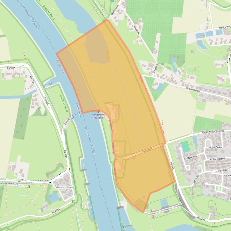 Kaart van postcodegebied 6911KG.