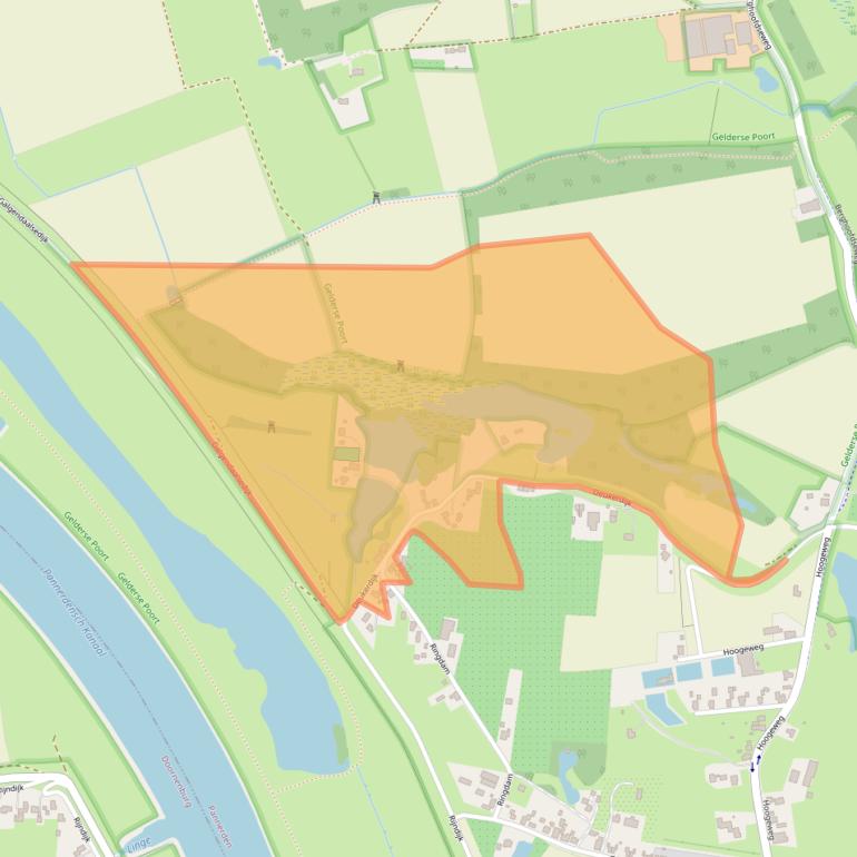 Kaart van postcodegebied 6911KJ.
