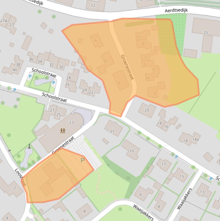 Kaart van postcodegebied 6913AE.