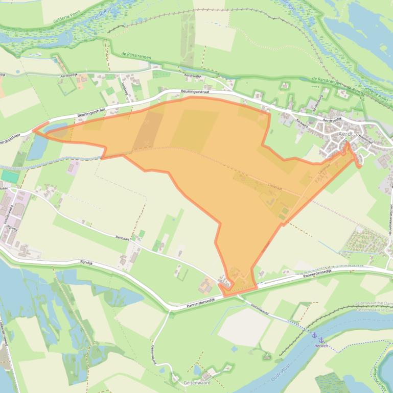 Kaart van postcodegebied 6913AG.