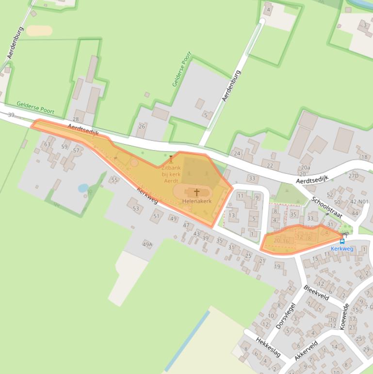 Kaart van postcodegebied 6913AK.