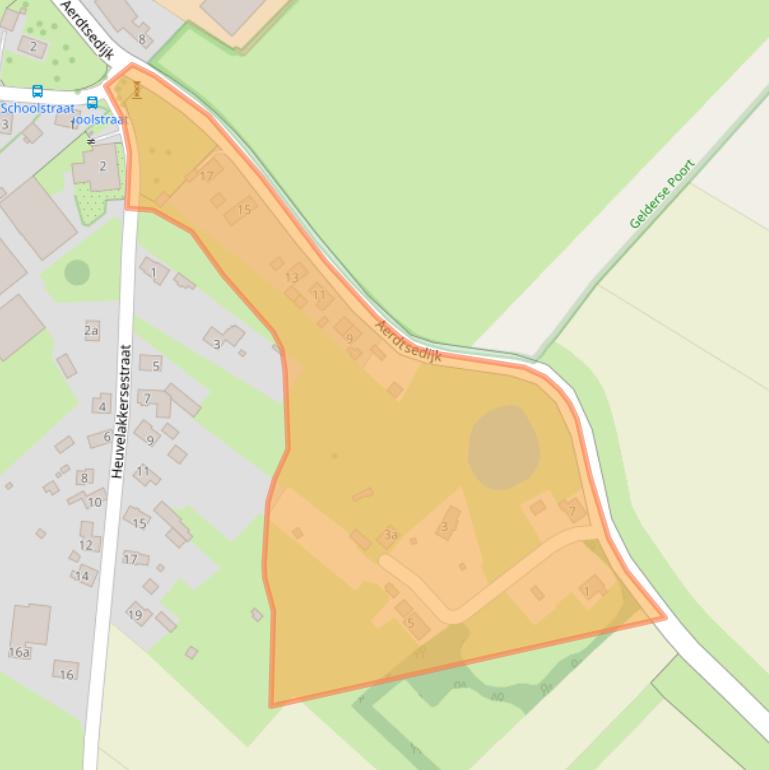 Kaart van postcodegebied 6913KB.