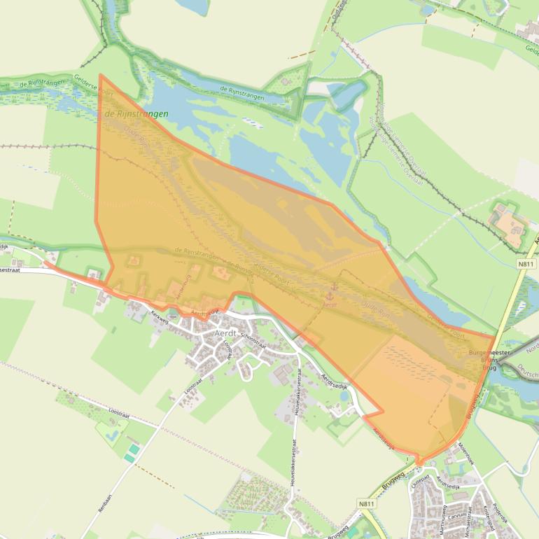 Kaart van postcodegebied 6913KD.