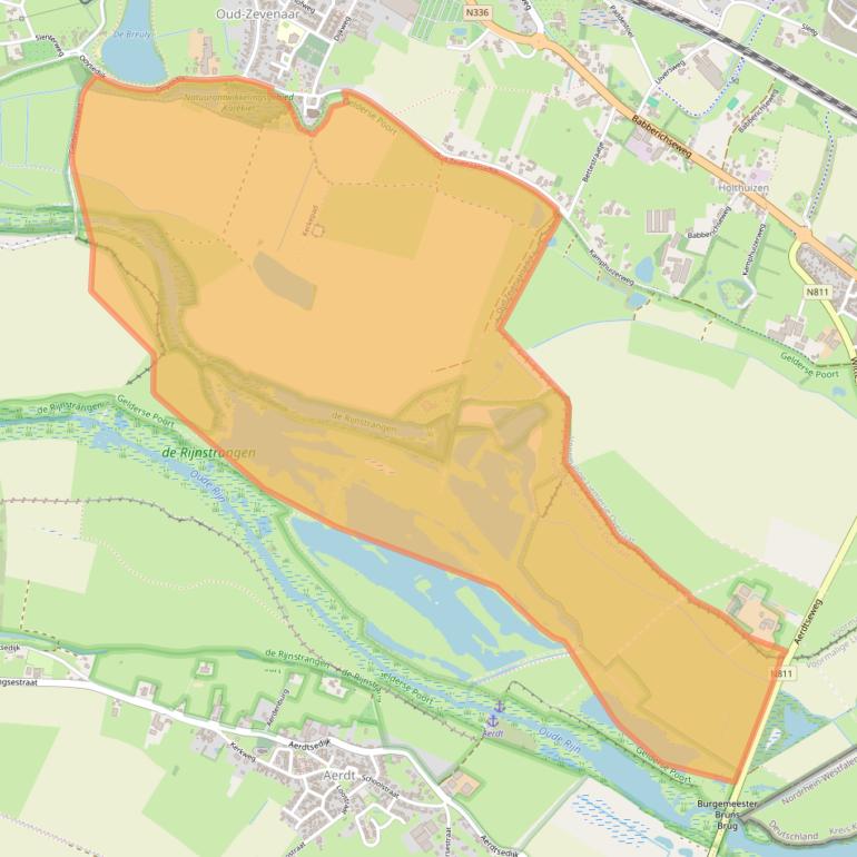 Kaart van postcodegebied 6913KM.