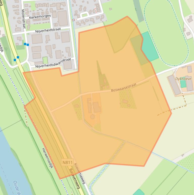 Kaart van postcodegebied 6914AB.