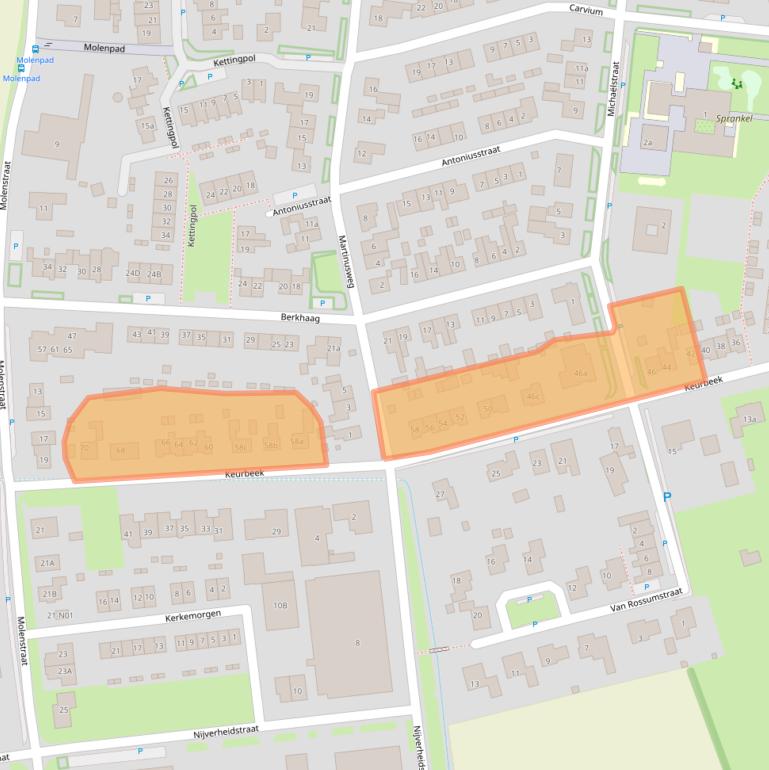 Kaart van postcodegebied 6914AH.
