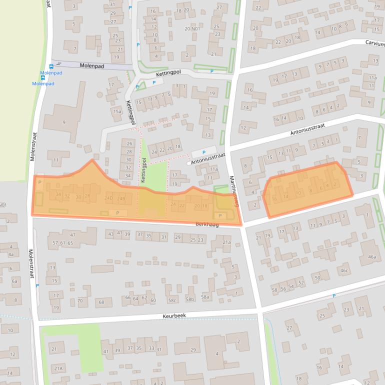 Kaart van postcodegebied 6914AK.