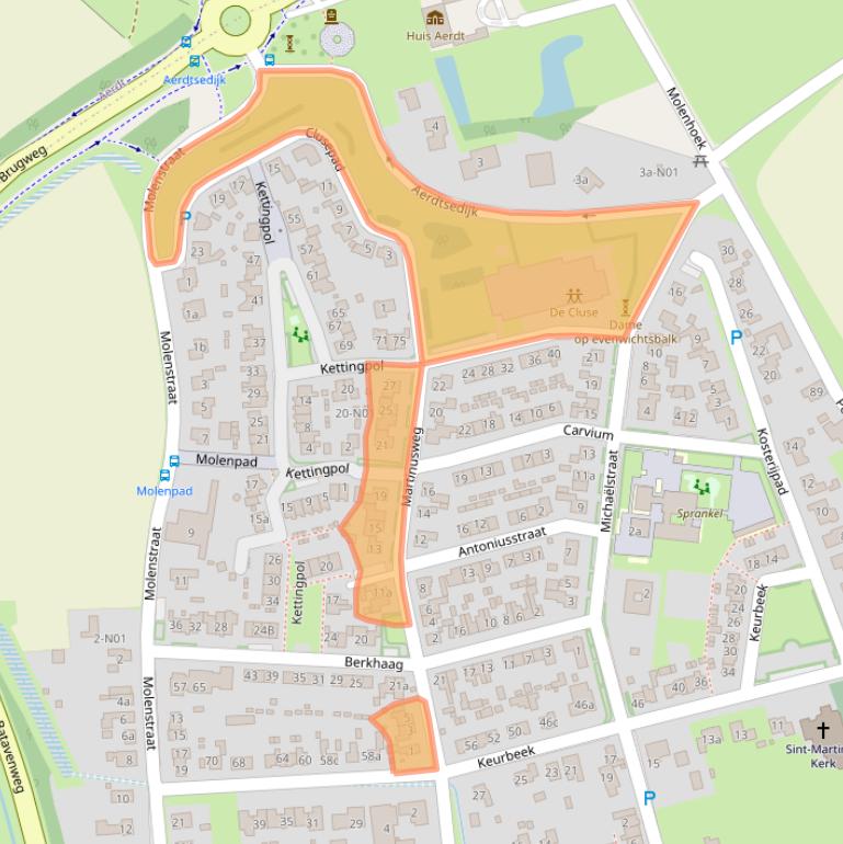 Kaart van postcodegebied 6914AL.