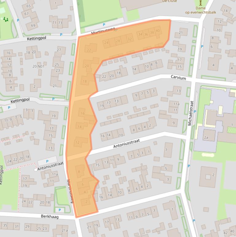 Kaart van postcodegebied 6914AM.