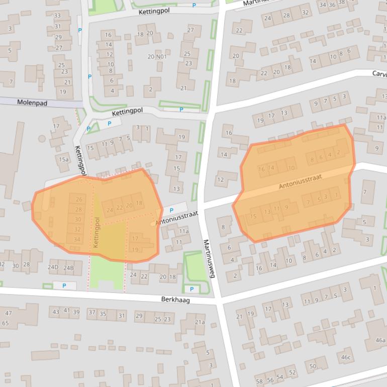Kaart van postcodegebied 6914AN.