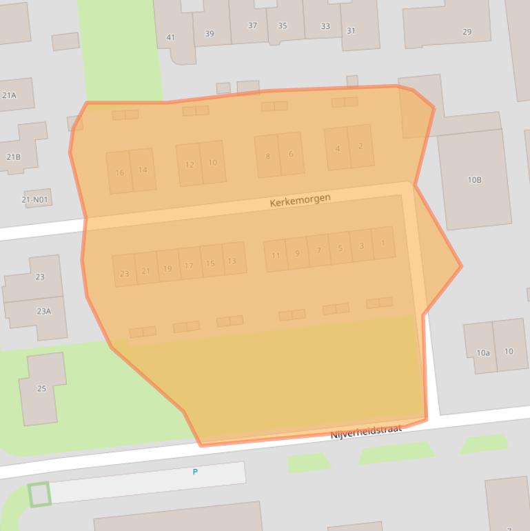 Kaart van postcodegebied 6914AZ.