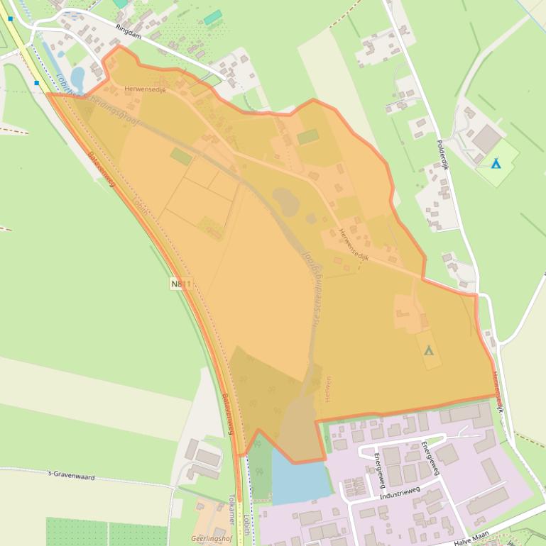 Kaart van postcodegebied 6914KE.