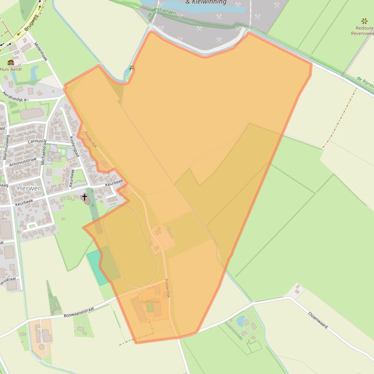 Kaart van postcodegebied 6914KK.