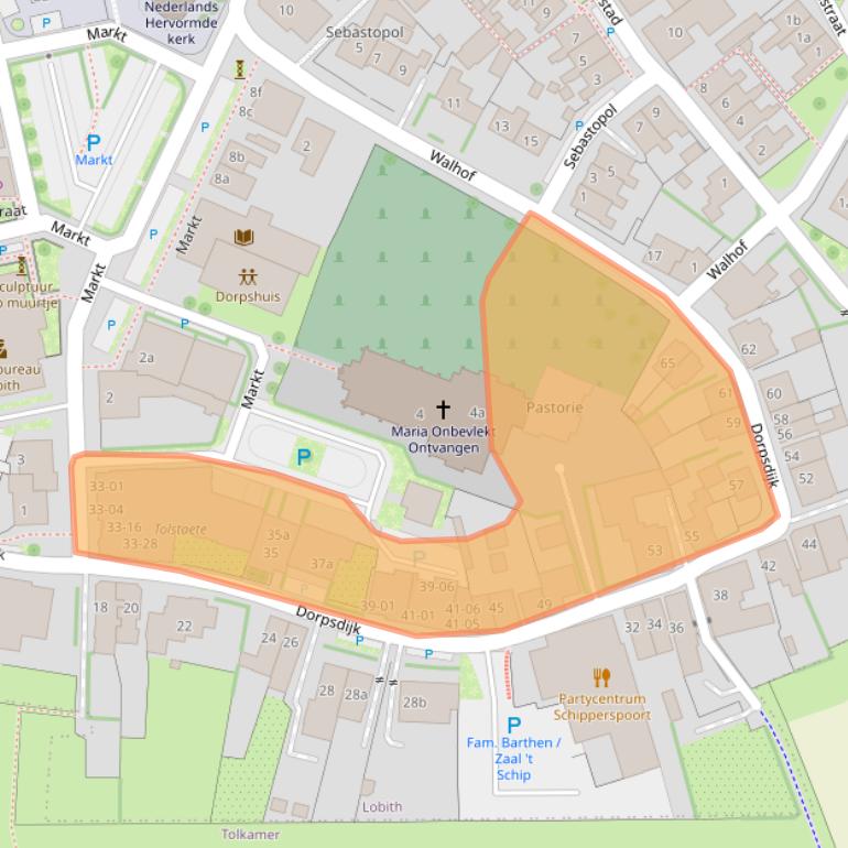 Kaart van postcodegebied 6915AC.