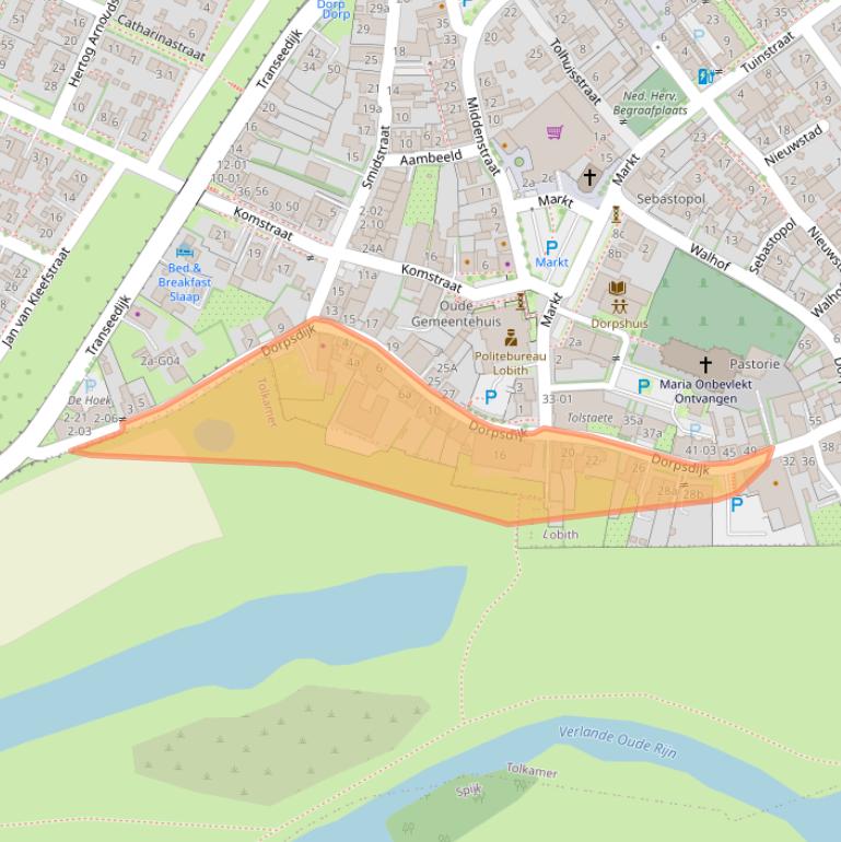 Kaart van postcodegebied 6915AD.