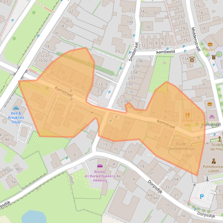 Kaart van postcodegebied 6915AG.