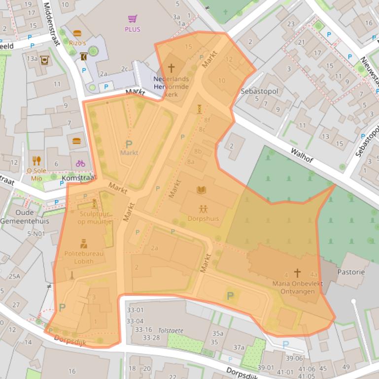 Kaart van postcodegebied 6915AH.