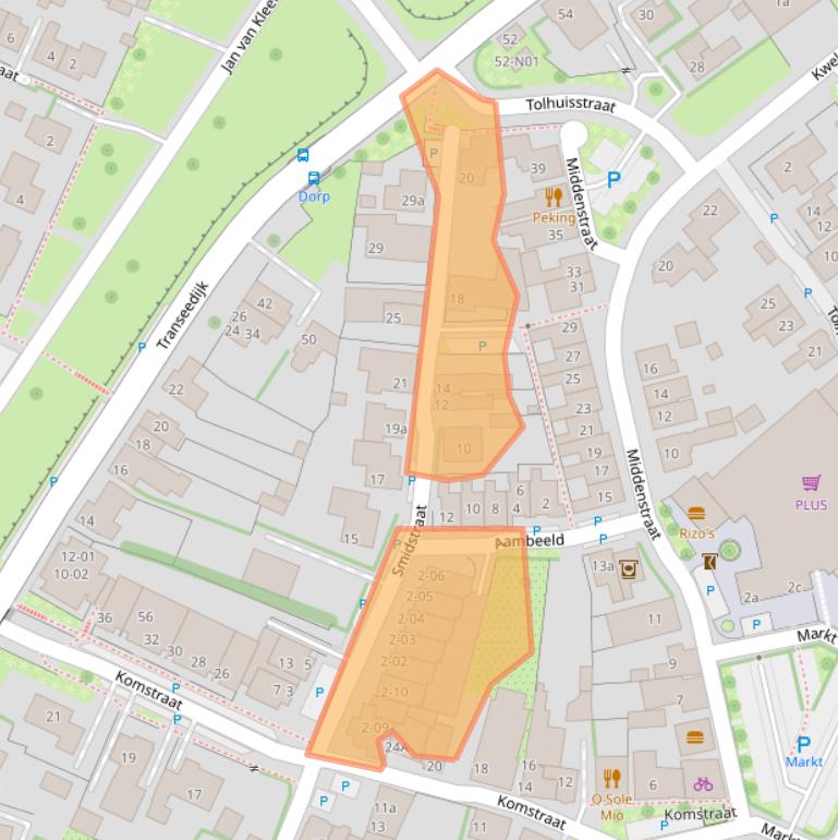 Kaart van postcodegebied 6915AK.