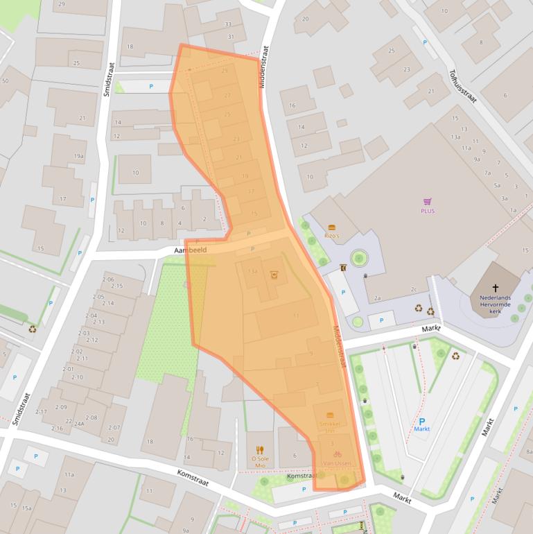 Kaart van postcodegebied 6915AL.