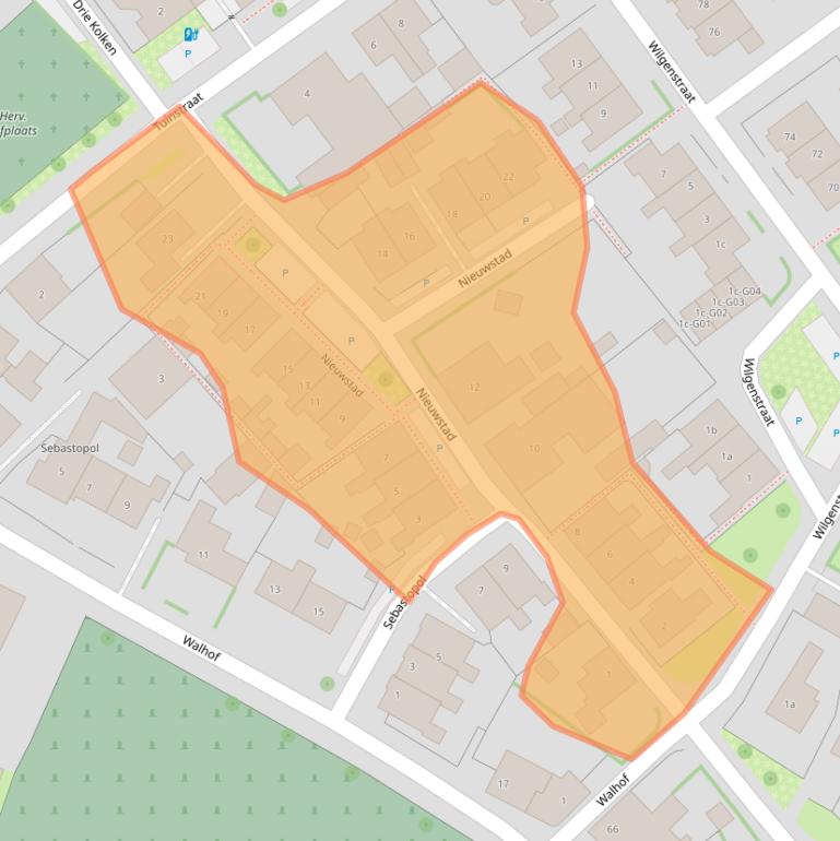 Kaart van postcodegebied 6915AT.