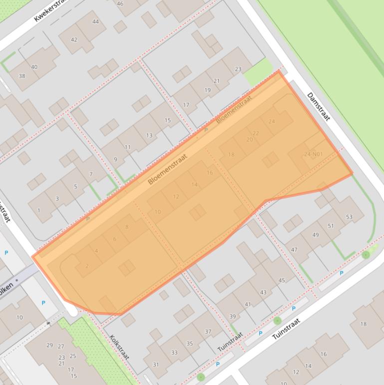 Kaart van postcodegebied 6915BE.