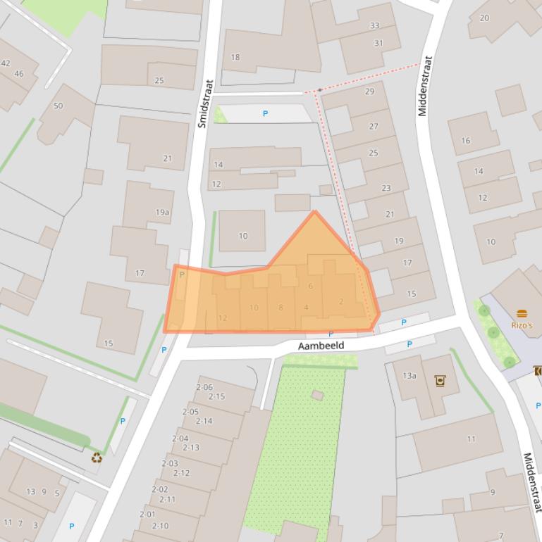 Kaart van postcodegebied 6915BL.