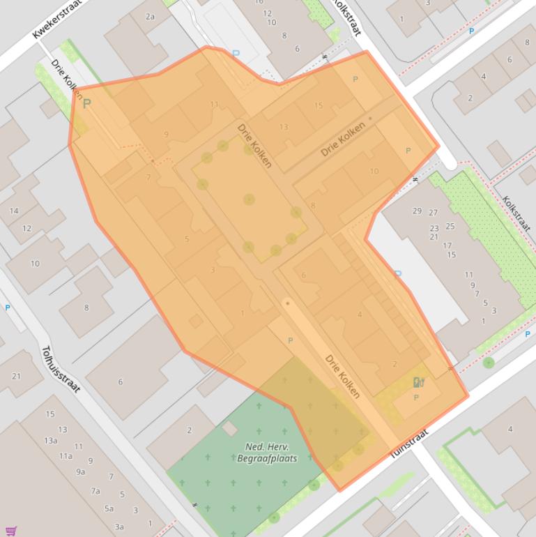 Kaart van postcodegebied 6915BM.