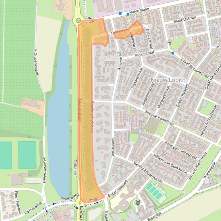 Kaart van postcodegebied 6915SN.