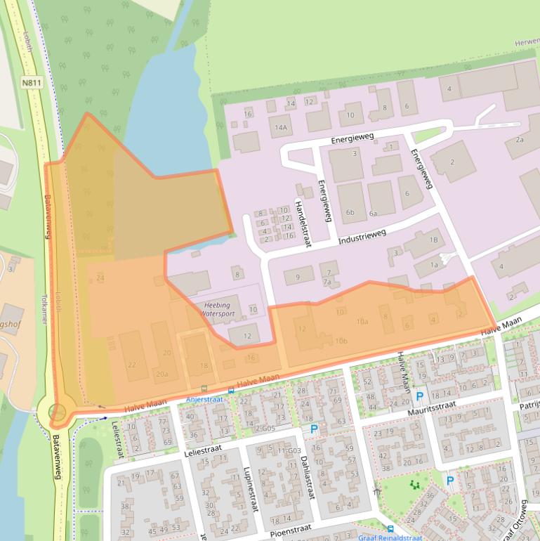 Kaart van postcodegebied 6915SW.