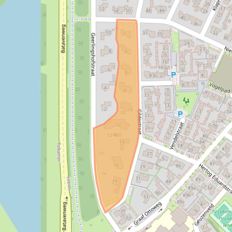 Kaart van postcodegebied 6915TR.