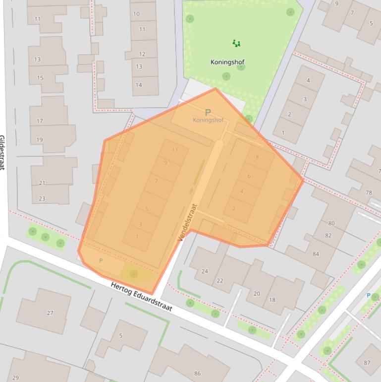 Kaart van postcodegebied 6915TT.