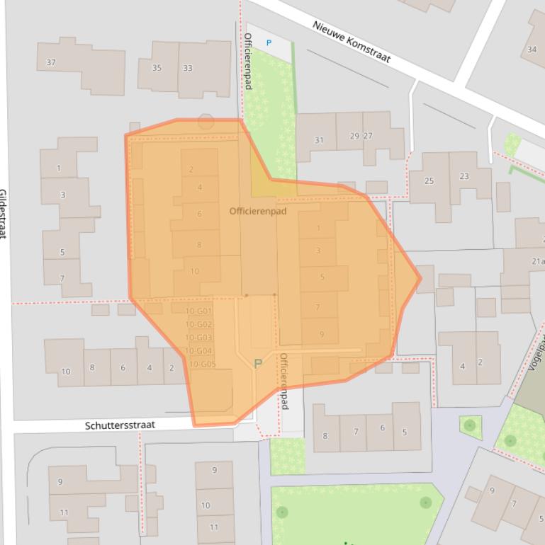 Kaart van postcodegebied 6915TZ.