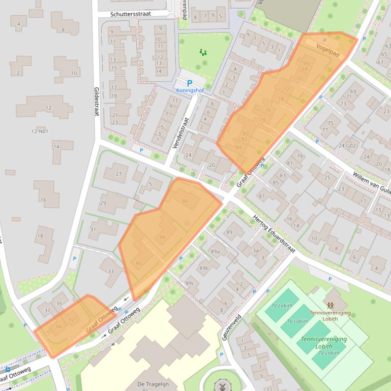 Kaart van postcodegebied 6915VZ.