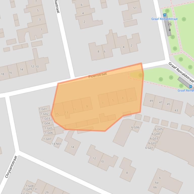 Kaart van postcodegebied 6915WB.