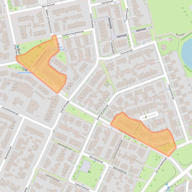 Kaart van postcodegebied 6915WX.