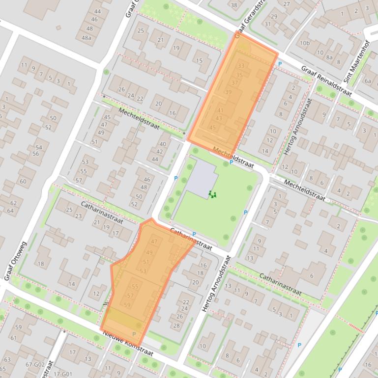 Kaart van postcodegebied 6915XD.