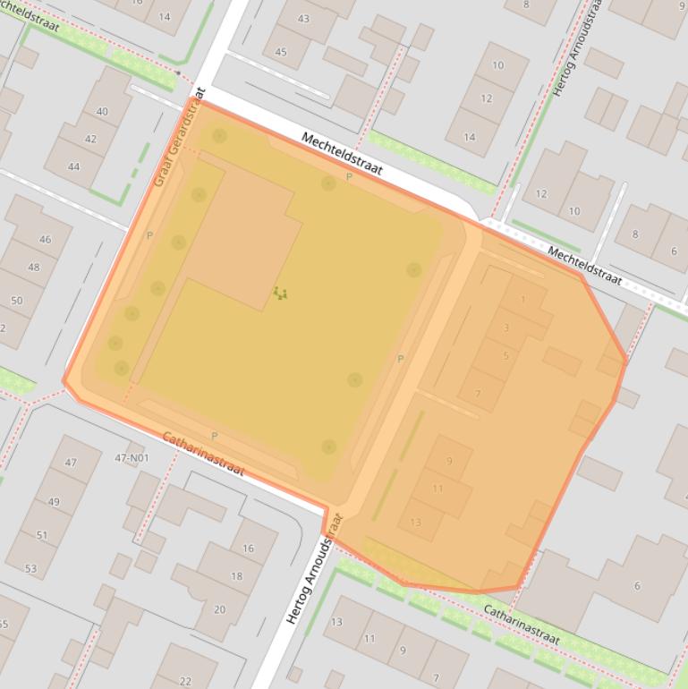 Kaart van postcodegebied 6915XK.