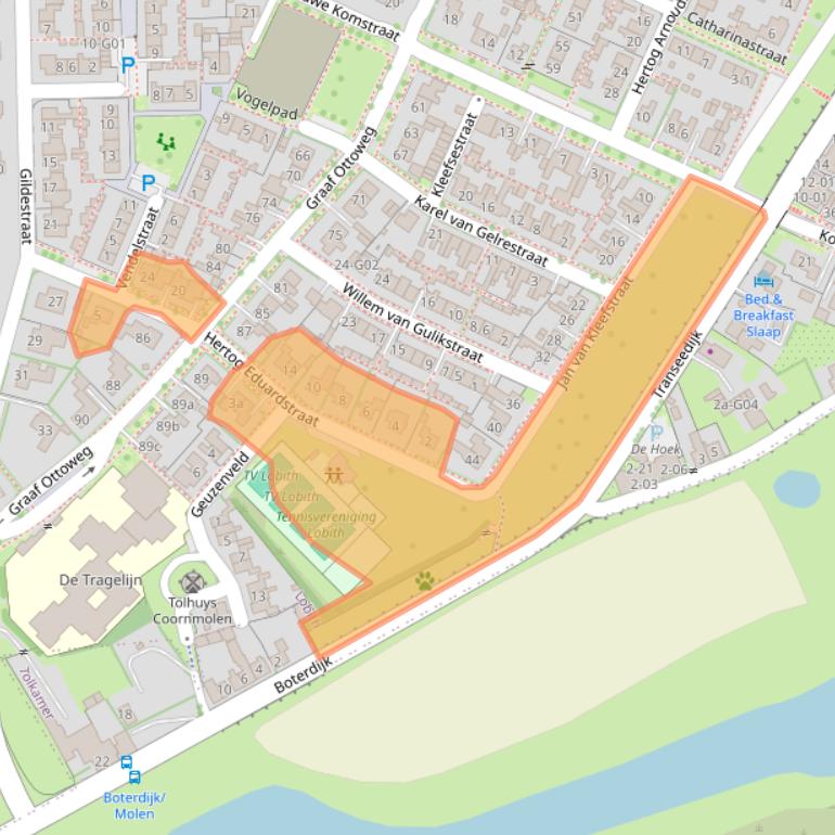 Kaart van postcodegebied 6915XS.