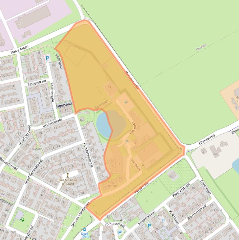 Kaart van postcodegebied 6915XT.
