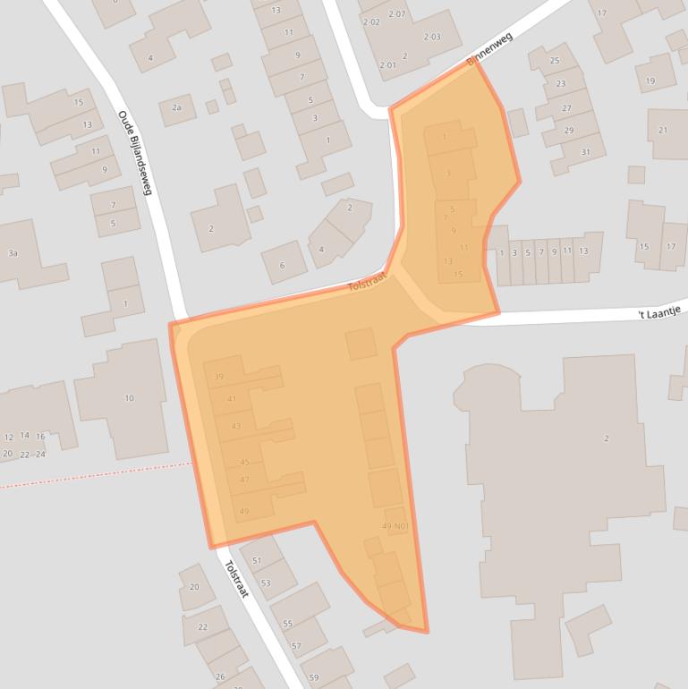 Kaart van postcodegebied 6916BA.