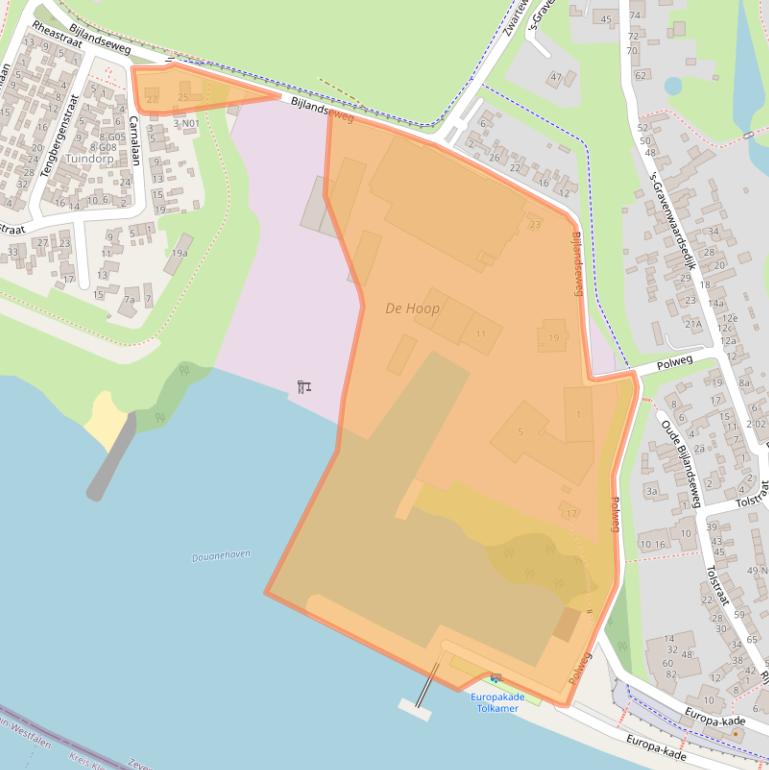 Kaart van postcodegebied 6916BH.