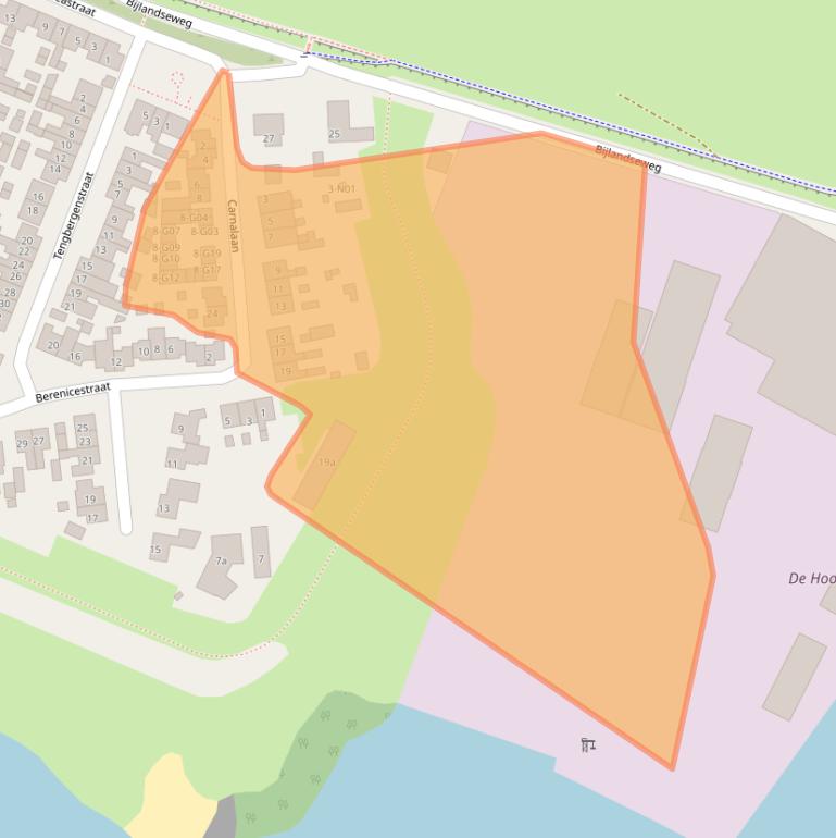 Kaart van postcodegebied 6916BM.