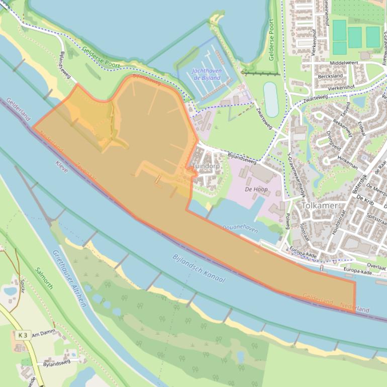 Kaart van postcodegebied 6916BV.