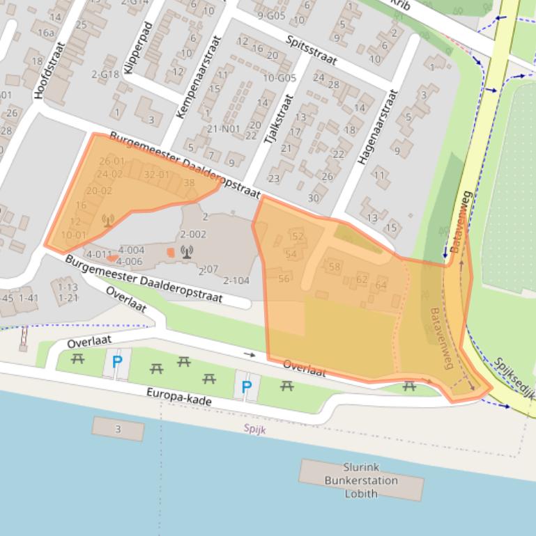 Kaart van postcodegebied 6916CB.