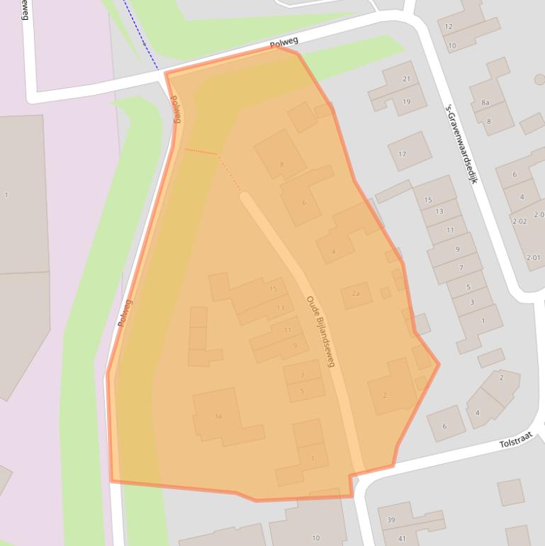 Kaart van postcodegebied 6916CG.