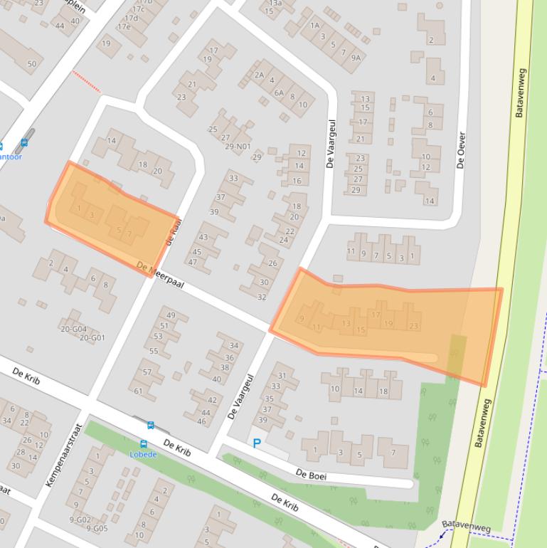 Kaart van postcodegebied 6916DE.