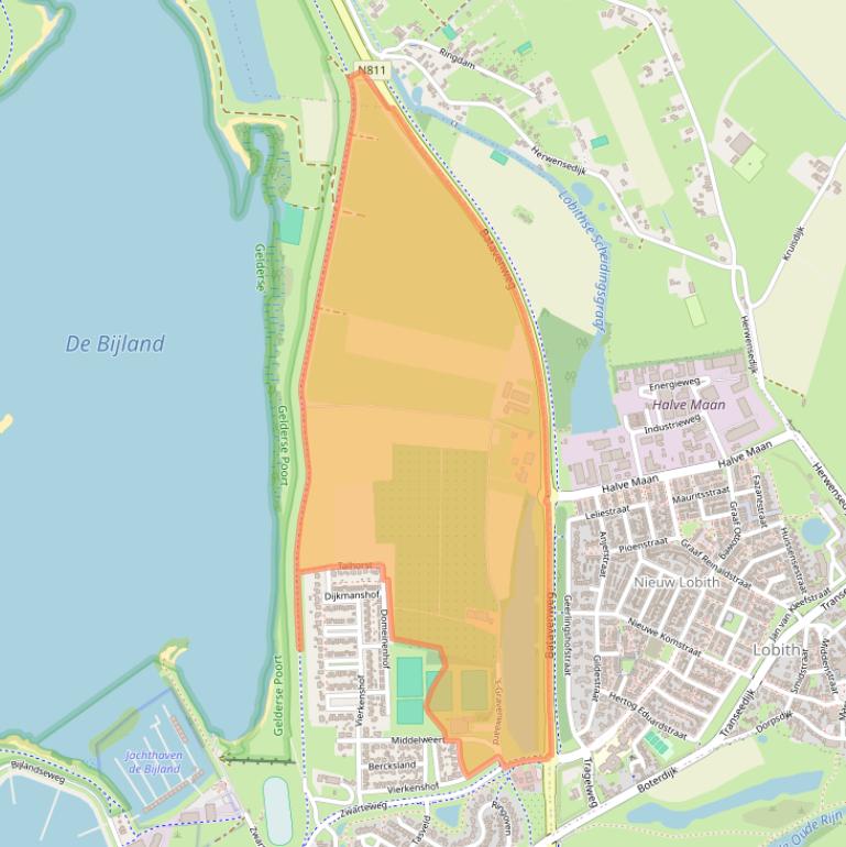 Kaart van postcodegebied 6916KB.