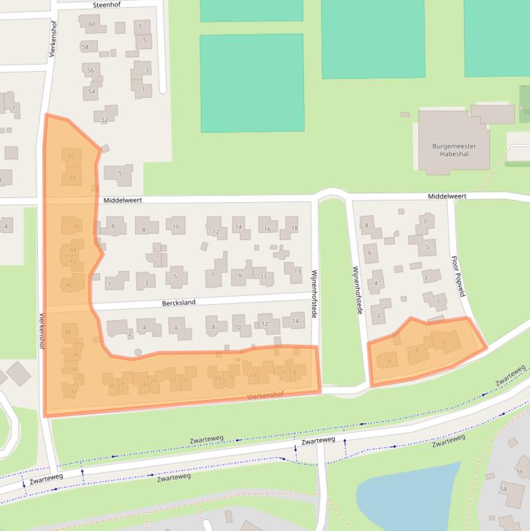 Kaart van postcodegebied 6916MA.