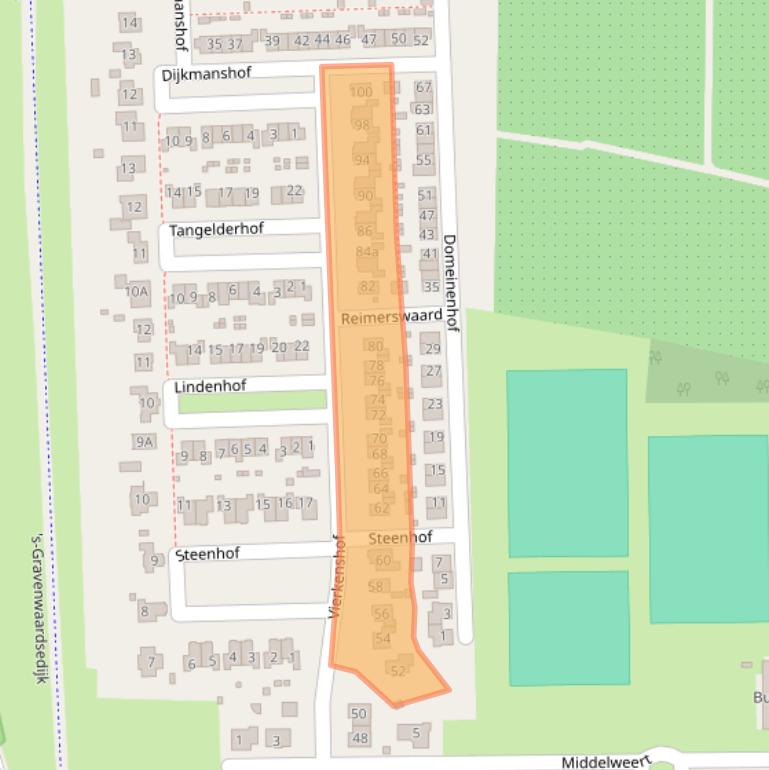 Kaart van postcodegebied 6916MB.