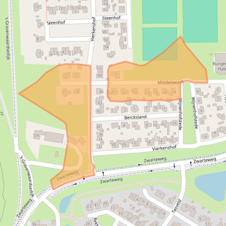 Kaart van postcodegebied 6916ME.